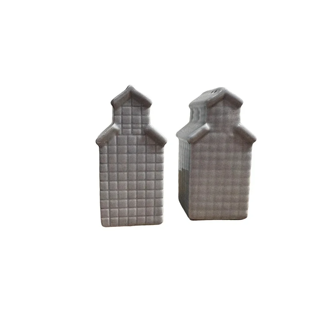 Vintage‎ Grain Elevator Salt & Pepper shakers WW Dewey Grain & feed Co. Pekin IL